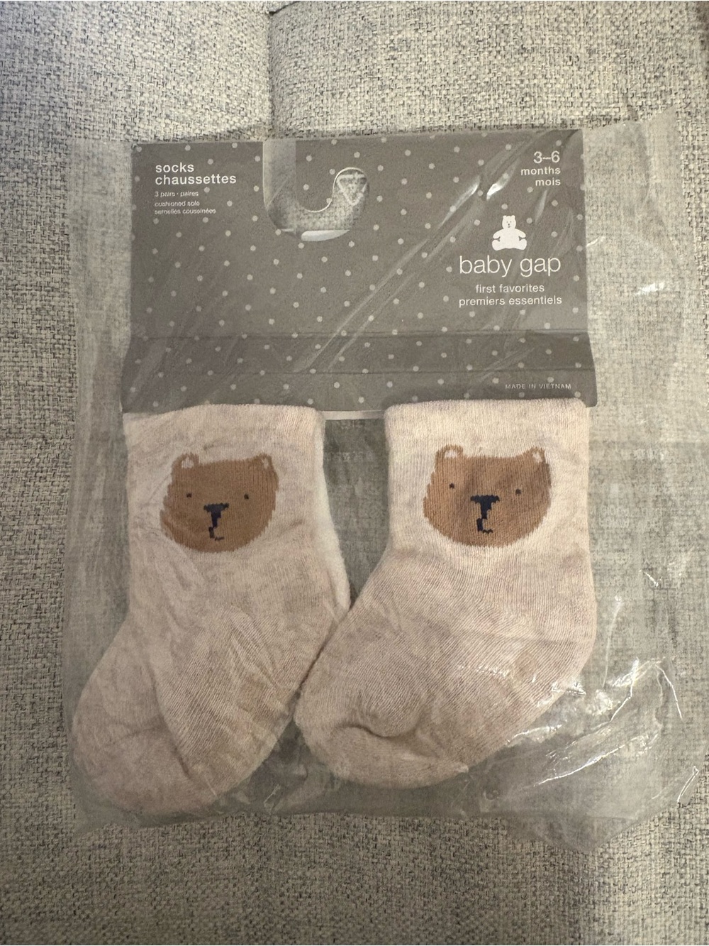 *2 for $15* Gap Baby First Essentials Baby Brannan 3-pack crew socks, size 3-6M